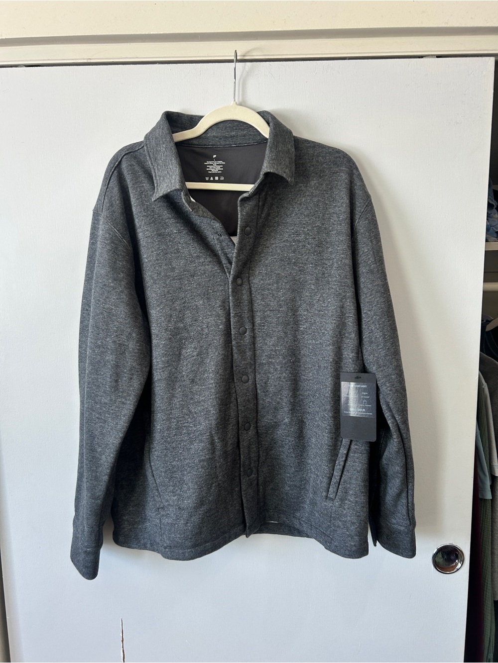 Fabletics Heather Gray Knit Shacket